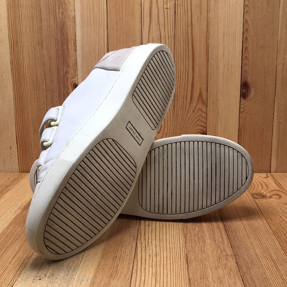 Tory Burch Sport Shoes Women Sz 8 Leather White Straps Sneaker Athletic 0565 - Picture 8 of 13